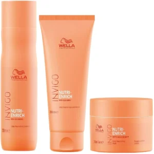 kit shampoo 250ml condicionador 200ml e máscara 150ml wella professional nutri enrich