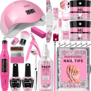 Kit Unhas De Gel Cabine Lixadeira Alongamento Extensão
