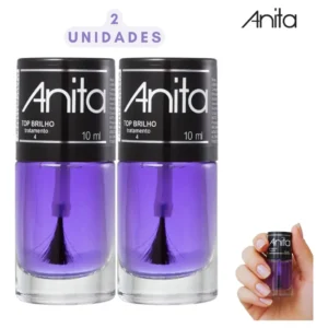 Esmaltes Anita Tratamento Cremoso Vegano Top Brilho 10ml