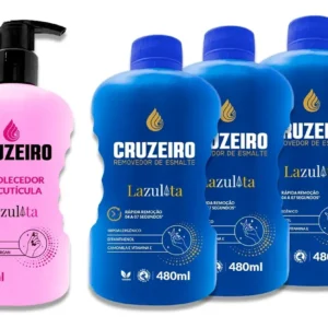 Kit Manicure 3 Removedor Cruzeiro 480ml + Amolecedor 450ml