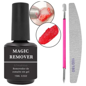 Completo Remoção De Esmalte Magic Remover Espatula Lixa