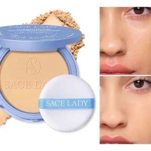 Base De Maquiagem Hipoalergênica Em Pó Compacto Fixador
