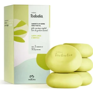 Sabonete em Barra Natura Tododia Capim Limão e Hortelã 5un 90g